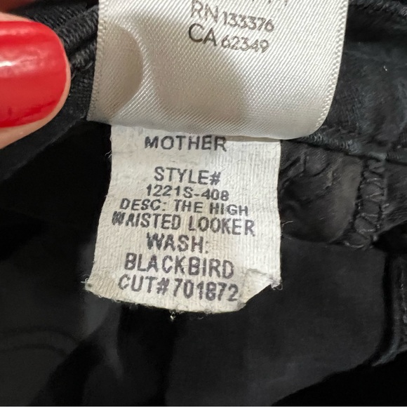 Mother High Waisted Looker Blackbird Star Pocket Jeans Size 26 - Picture 7 of 10